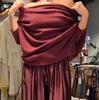 Elegant Off-the-Shoulder Top and Satin Wide-Leg Pants Two-Piece Set 2025