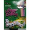 Birthday Set - Gappy - PVC Caterpillar 14 Cm - 1 Happy Birthday - 6 Candles - Multicolored