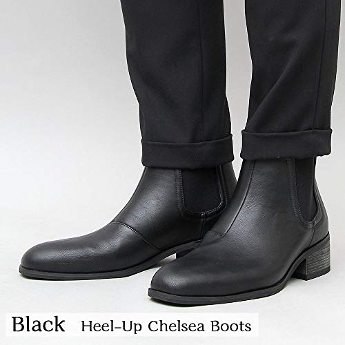 Grabella Side Gore Boots (Slim Leg Effect) 5cm Heel Boots, Men's Black, Sizes 26.5-27.0 Cm