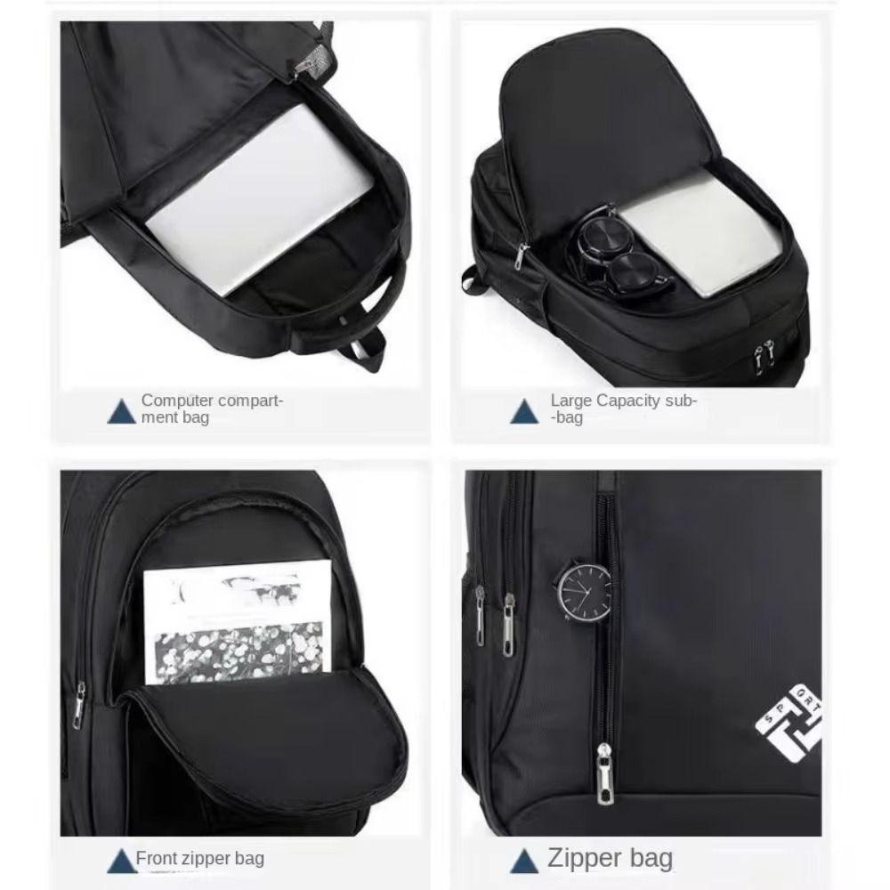 with USB Charging Port Business Notebook Backpack Casual Computer Bag High School Student