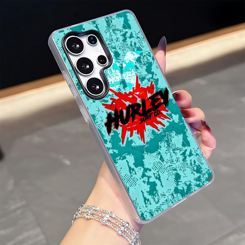 Hot B-Brand HurleyS Phone Case for Samsung S26 S25 S24 S23 S22 S21 FE Plus Ultra Black 2-in-1 Jelly silicone case