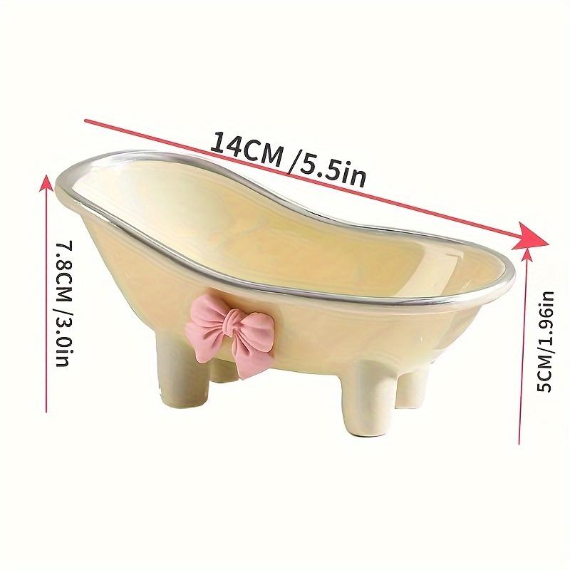 Cute Bathtub Soap Holder Bow Soap Tray Creative Bathtub Soap Dish  Bathroom Accessories Home Decor
