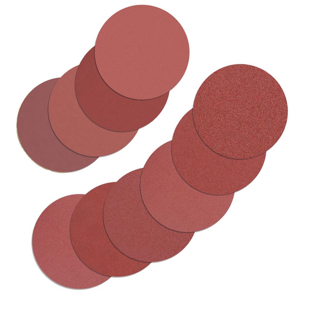 6 Inch Sanding Discs Red Sand Hook and Loop Sandpaper for Wood Metal Polishing Grinding 80 Grit 10 Pcs
