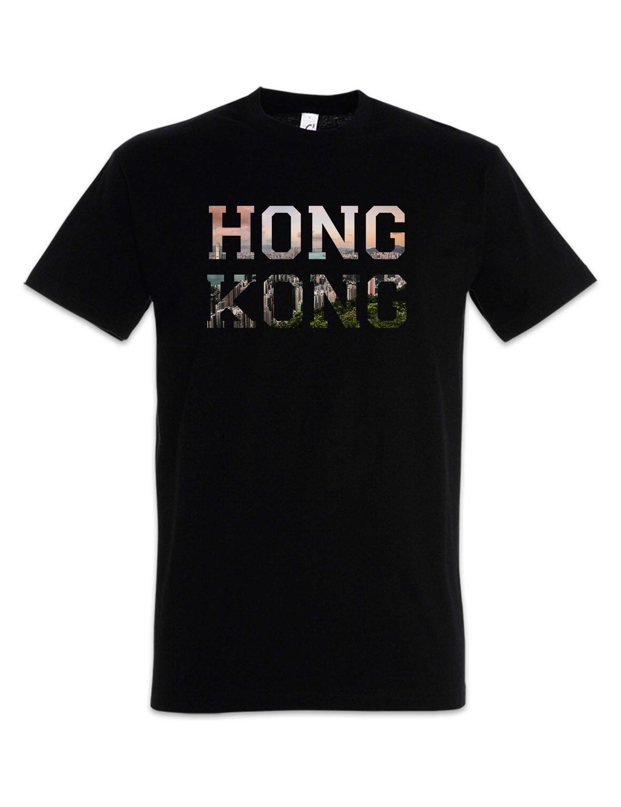 Hongkong T-Shirt Mens Womens Tees Top China Skyline City Hong Kong Chinese 2XL