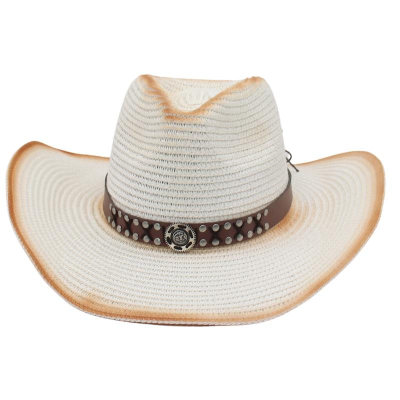 Straw Hat Wide Hat Straw Hat Men'S And Women'S Summer Sun Protection Sun Hat Beach Seaside Vacation Sun Hat
