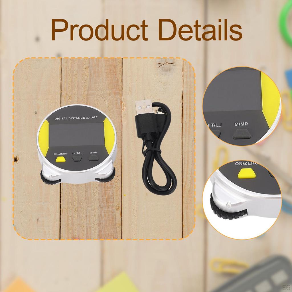 Electronic Tape Measure Digital Ruler 656ft Long Distance Rolling with Display for Circular