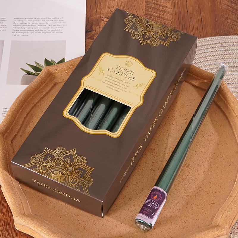 Europejski Świecznik Słupkowy Kolacja przy Świecach Czerwony Czarny Perłowy Srebrny Złoty Ślub Modlitwa Oświetlenie Domowe Ślub Świeca Długi Słup