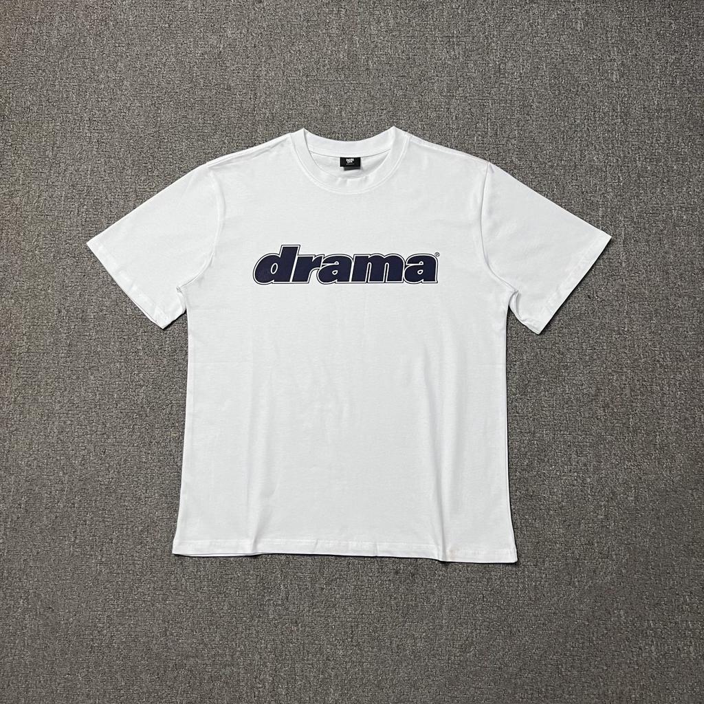 Cross-border Foreign Trade European and American High Street Drama Tide Brand Simple Letter LOGO Printing Men's and Women's Casual Loose T-shirt