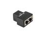Adaptér Lanberg síťová spojka rozbočovač RJ-45 - RJ-45 X2 stíněný