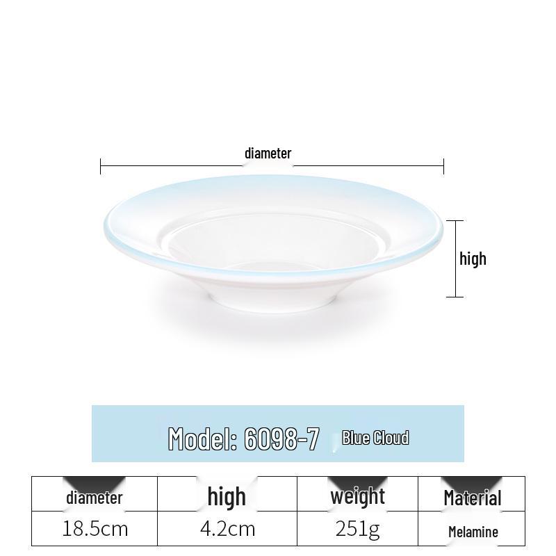 Okrągły talerz melaminowy - Naczynia stołowe inspirowane porcelaną dla restauracji i hoteli, Idealny do kuchni zachodniej