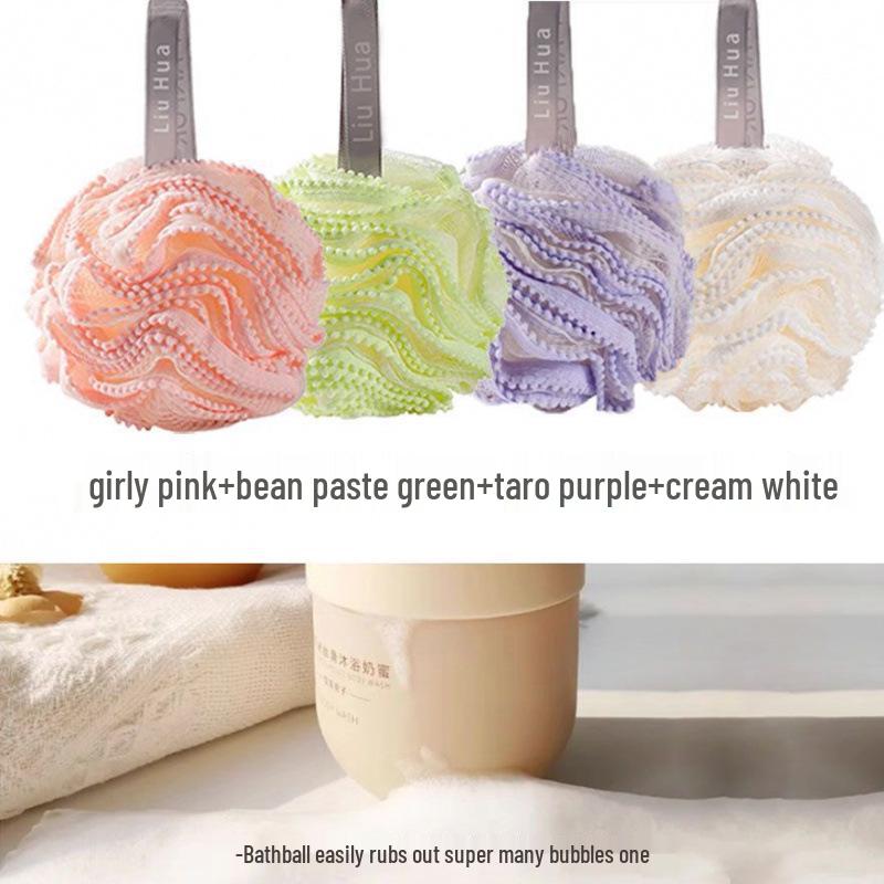Durable Large Super Soft Bath Flower Ball - Non-Dispersing Foaming Net for Back Scrubbing