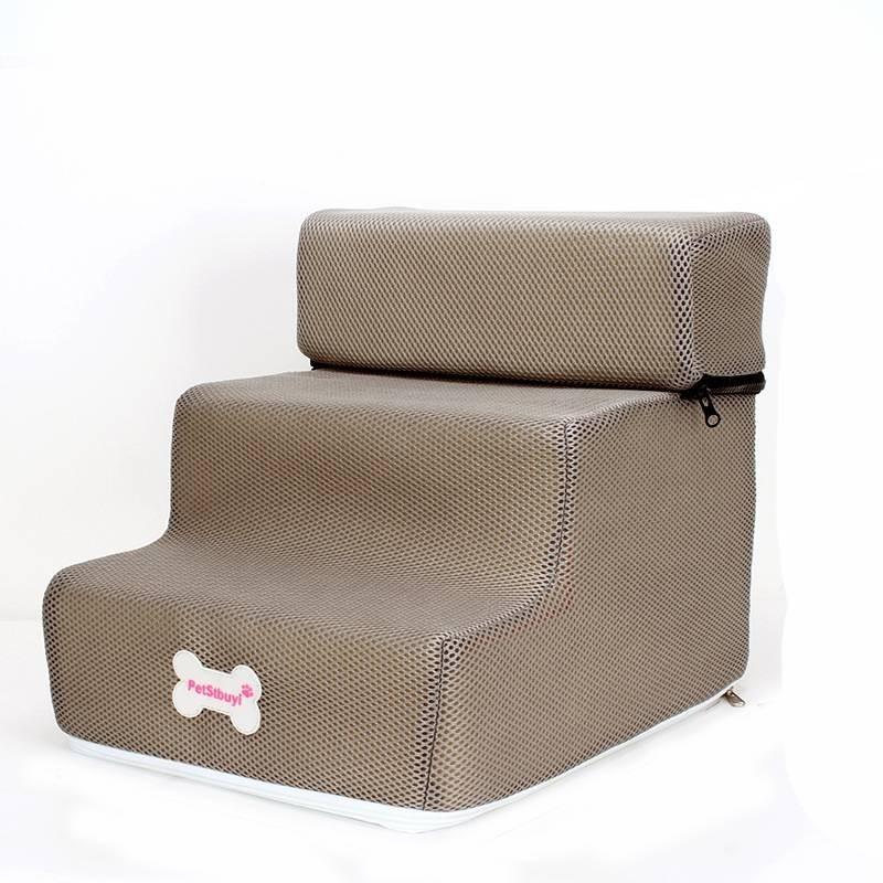 Luxurious Leather Dog Stairs For Small Dogs Perfect For Climbing Onto Sofas And Beds