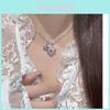 Zircon Heart Star Pendant Necklace With Gold Finish For Women Fashion