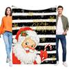 Merry Christmas Santa Claus Blanket Cozy Soft Christmas Throw with Cute Santa Design Perfect for Winter Holiday Decorations and