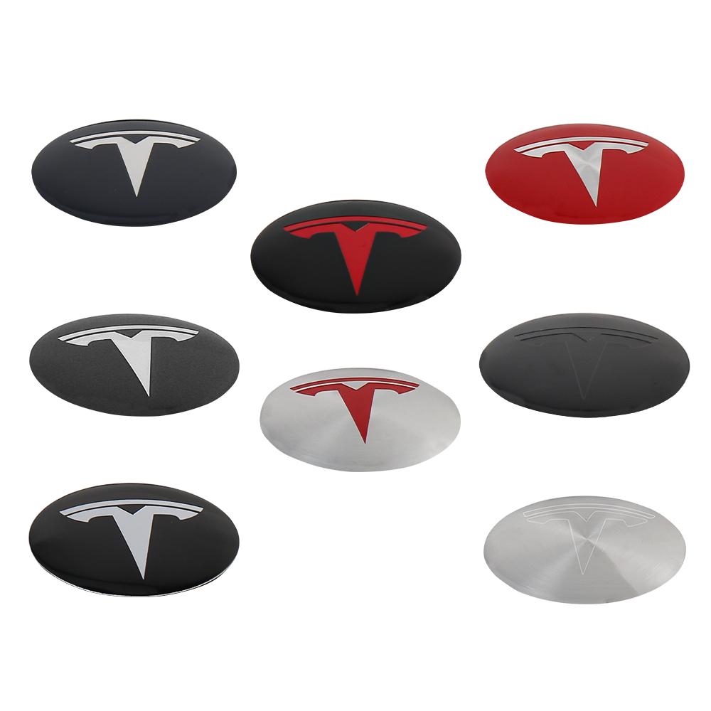 4 adet 56mm Araba Jant Göbek Kapağı Sticker Logo Kapak Aksesuarları Tesla Model 3 Model S X Model Y Roadster Cybertruck SpaceX İçin