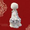 Spring and Summer New Product Printed Suspender Skirt Going Out Clothes Large Dog Princess Style Fairy Skirt Pet Clothes