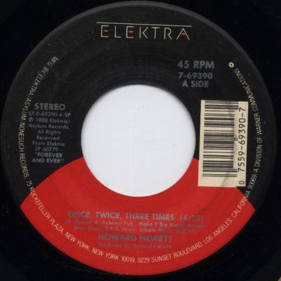 Disque 7 pouces HOWARD HEWETT - Once, Twice, Three Times 769390 Elektra 1988 US Pop Occasion