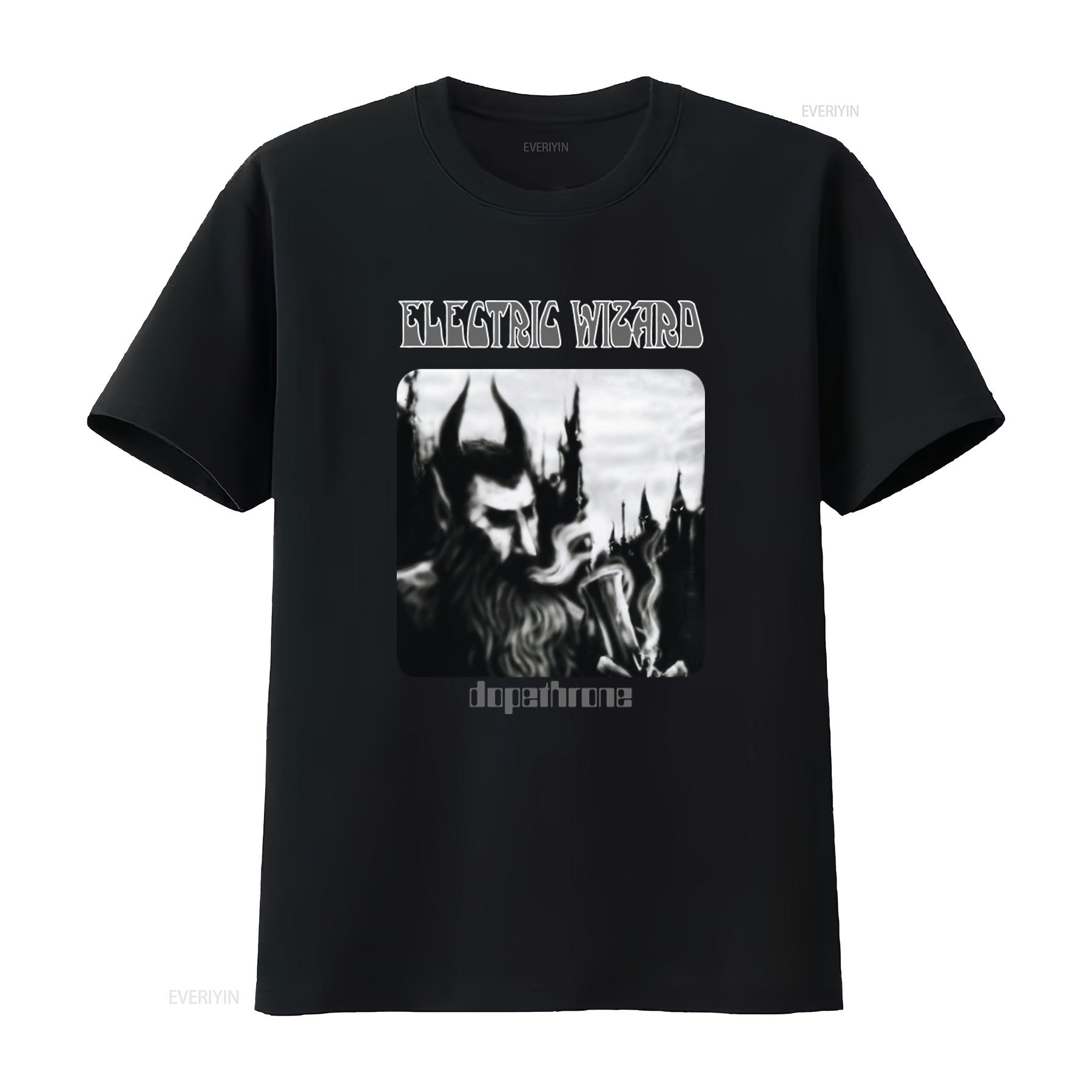 

NWT Electric Wizard Dopethrone Sludge Metal Band Stoner Rock Logo T Shirt Available in XS 5XL vintage Washed fashion Versatile 4XL