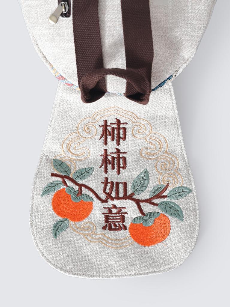 New Chinese Style Embroidered Canvas Backpack For Women With Floral Design And Light Travel Use