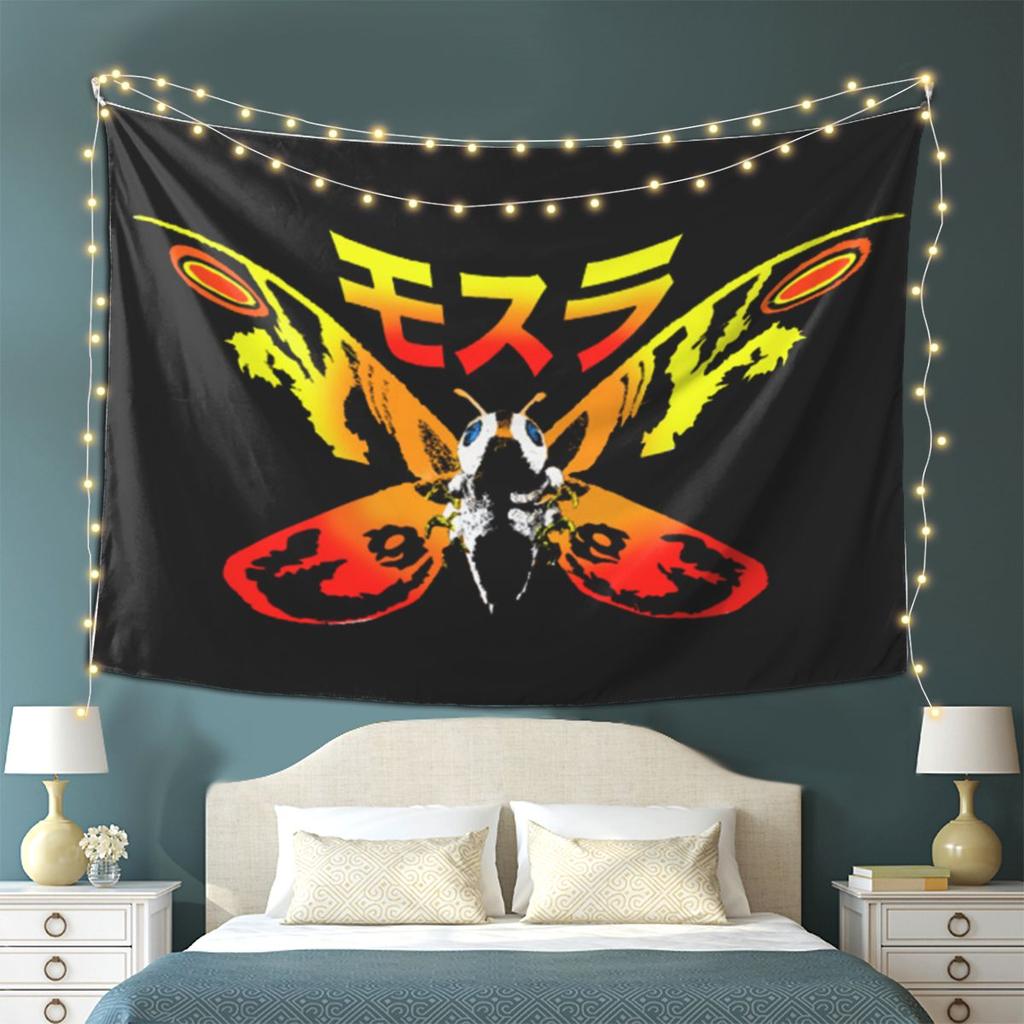 Mosura Mothra Exclusive Tapestry Wall Hanging Aesthetic Home Decoration Tapestries for Living Room Bedroom