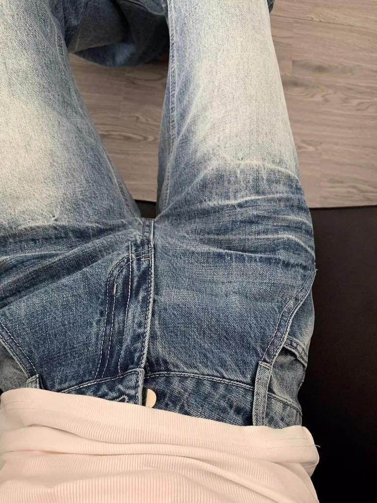 2024 Retro Low-Waist Flare Jeans: Slimming, Loose, Wide-Leg Women's Pants for Autumn/Winter