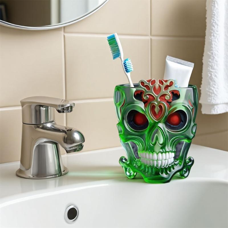 Multifunctional Skull Silicone Mold for Resin Jewelry Concrete Crafts Succulent Planters Home Decors Gift Making Project