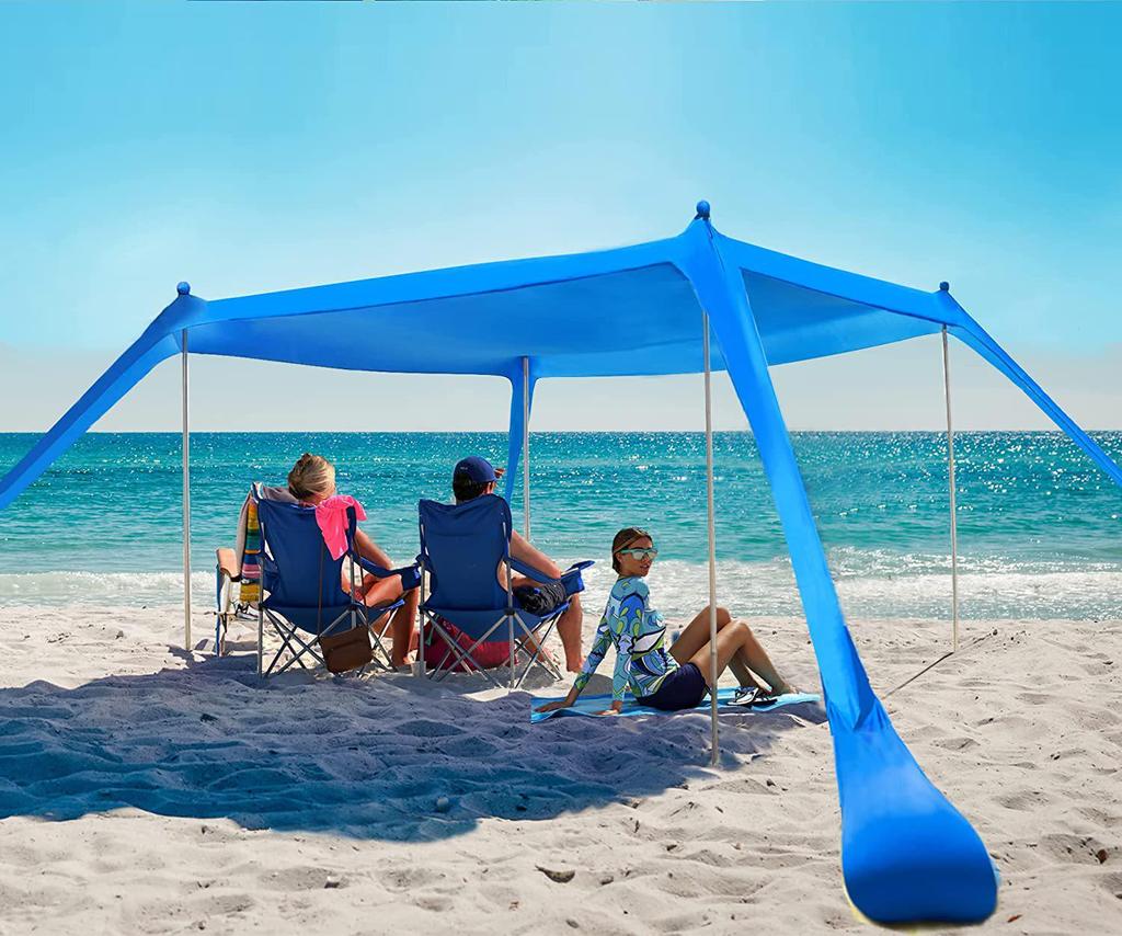 Portable Outdoor Sunshade Canopy: Beach Tent & Cooling Shelter for Camping & Fishing