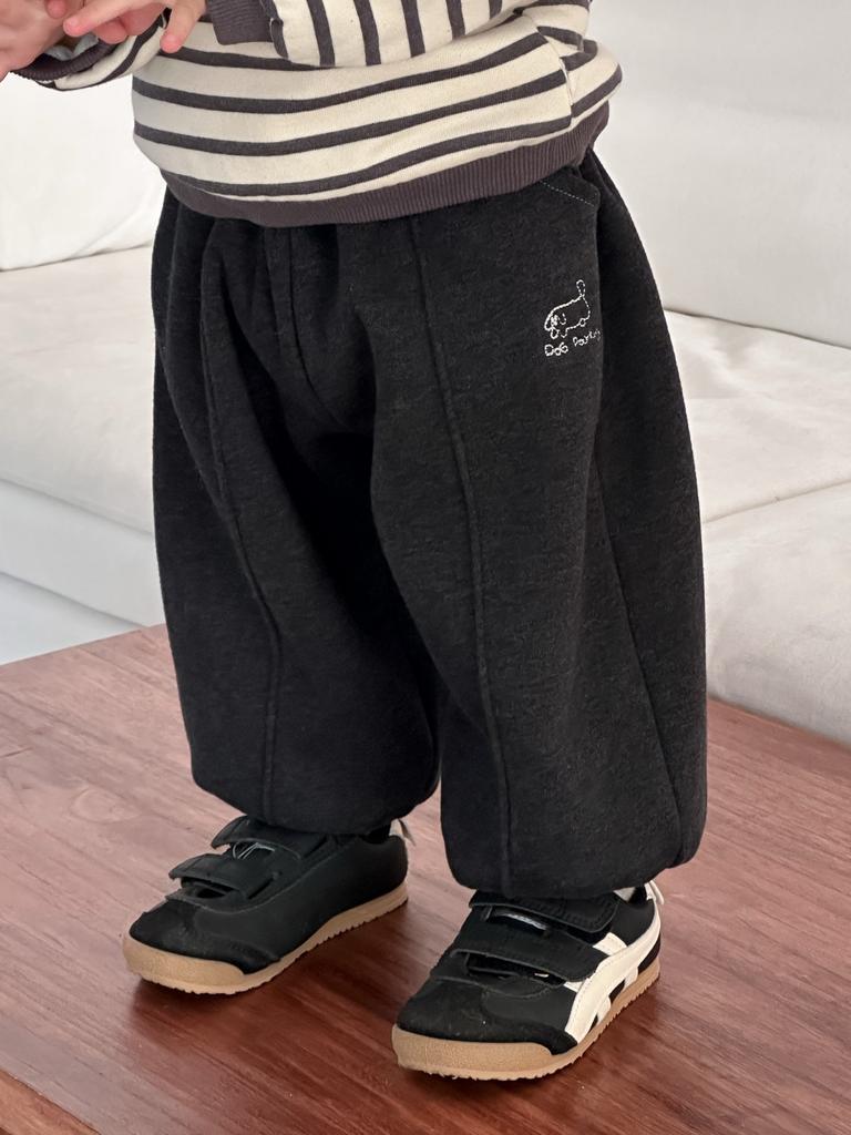Children's clothing new winter baby clothes children's clothing winter thickened pants boys fleece sweatpants