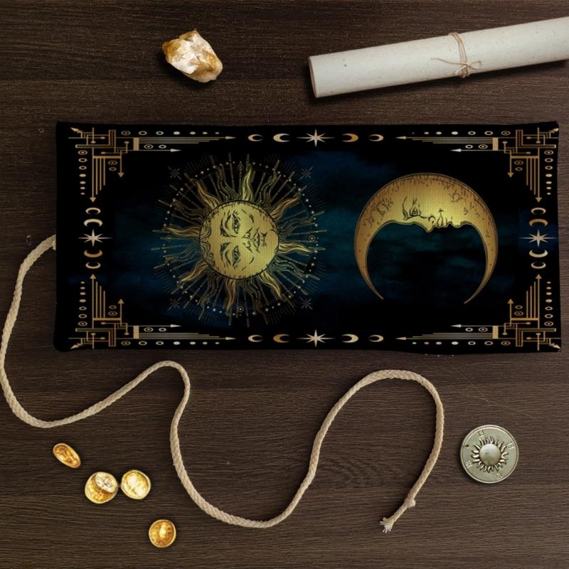 Multipurpose Divination Pouches With Colorfast Pattern Light weight Easy Clean Foldable For Spiritual Accessory
