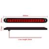 1pc 12V/24V 15-LED Strip Taillights, Multi-Function Brake Turn Signal Stop Warning Parking Lights for Rear Windscreen & Side