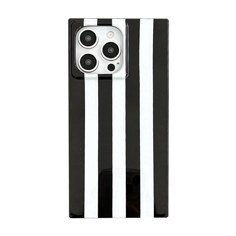 Cow Stripe Pattern Glossy Back Cover For For Iphone 13 14 1 16 17 Pro Max Phone Case