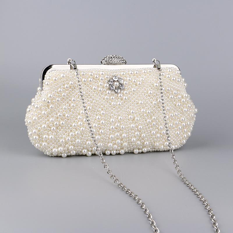2022 Trendy Pearl Banquet Bag: Bridal Clutch & Crossbody Handbag