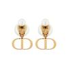 Dior Tribales Vintage Clip-On Metal Resin Pearl Earrings Women earrings Gold E2073WOMRS-D908