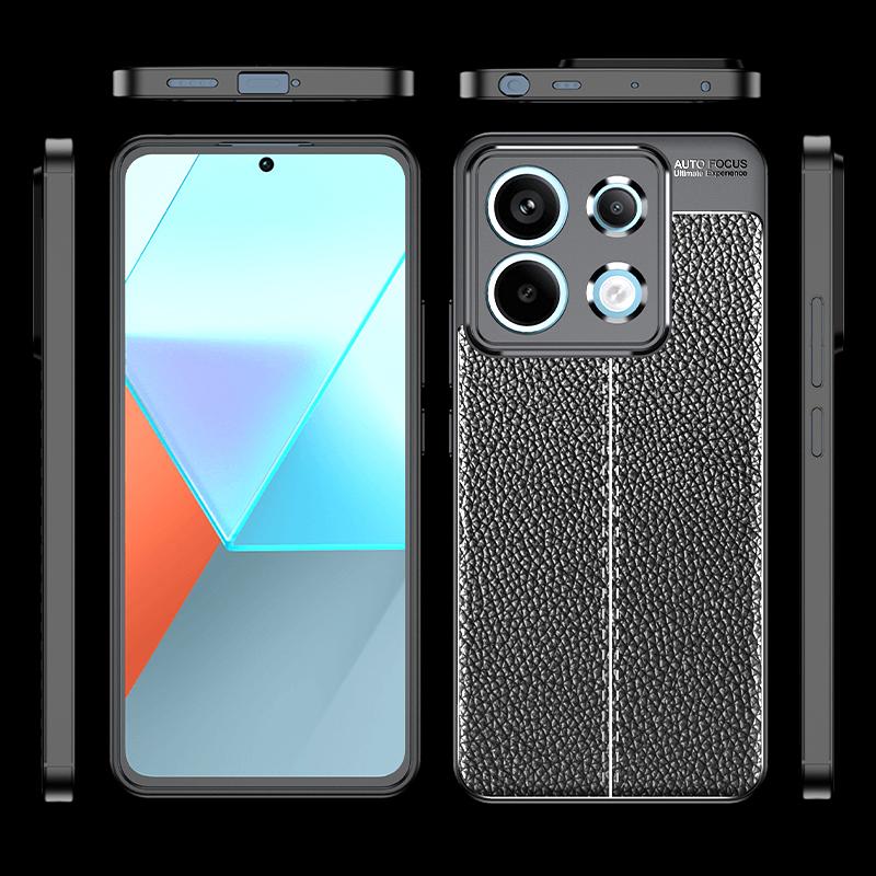 For Poco X6 5G Case Cover Xiaomi Poco X6 Pro 5G Capas New Shockproof Phone Bumper Back Armor TPU Soft Leather Fundas Poco X6 5G