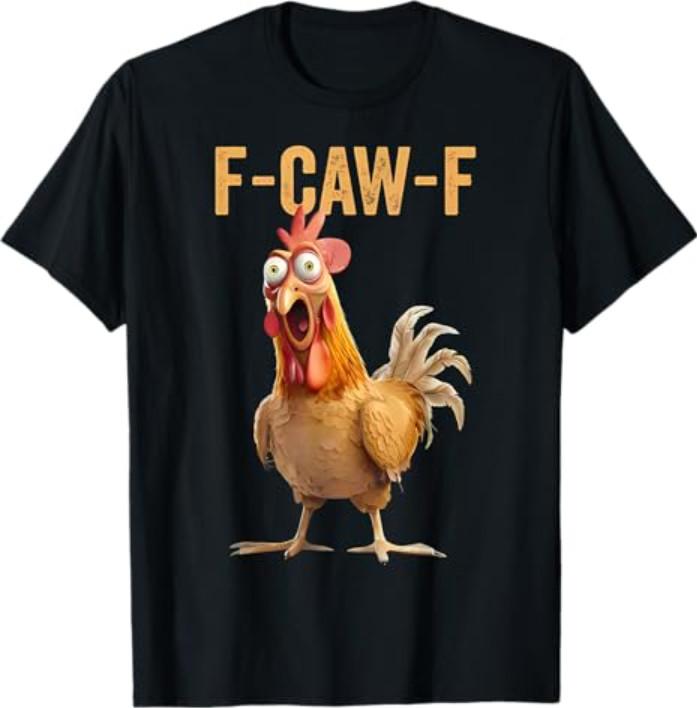 F-Caw-F Funny Chicken Humor Meme T-shirt S разноцветный