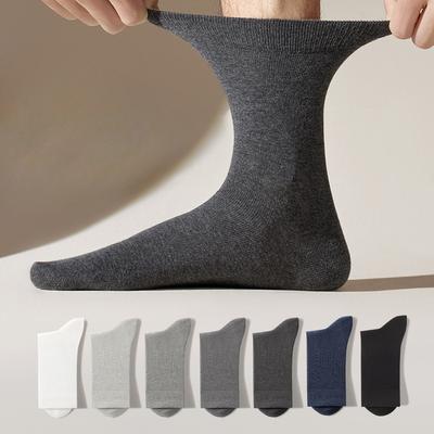 Men's Spring and Autumn Thin Antibacterial and Deodorant Cotton Tube Socks