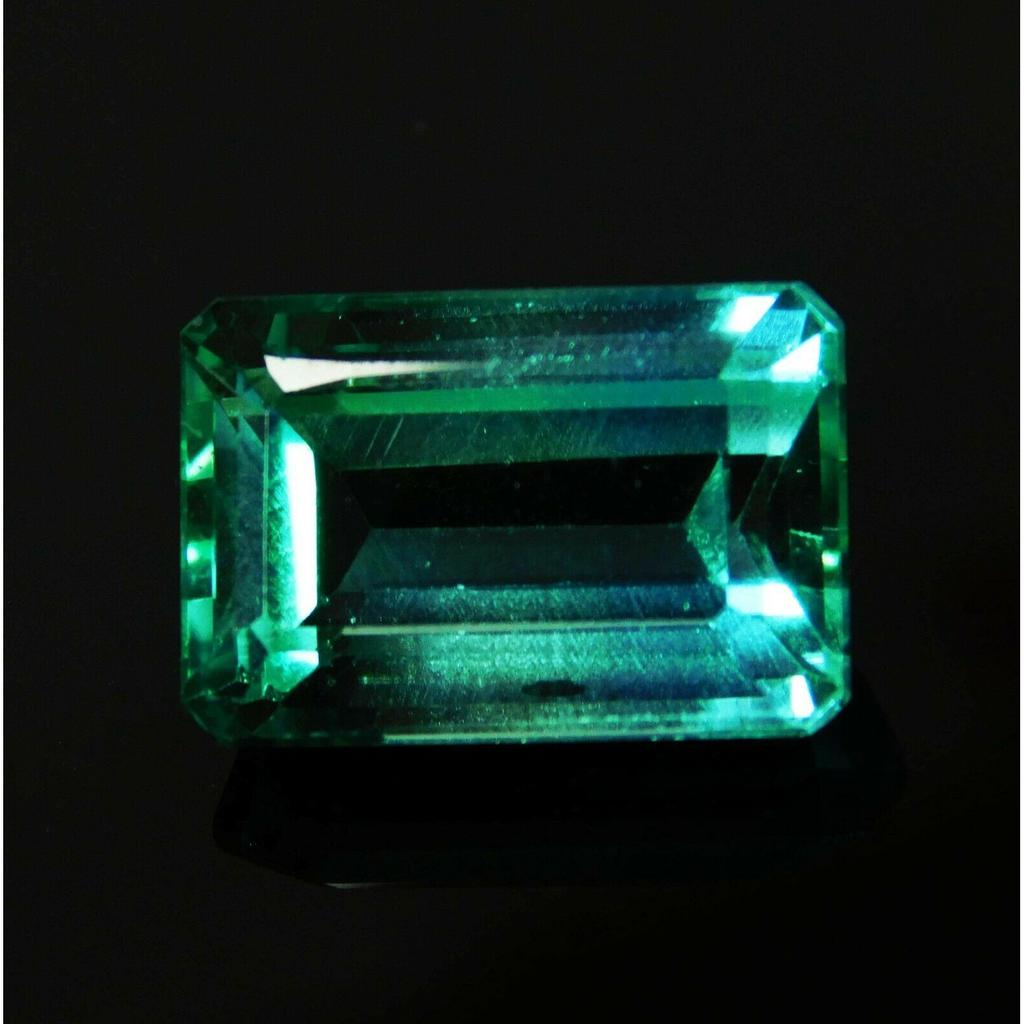CERTIFIED 10.00 Ct Amazing Green Tourmaline Emerald Cut Loose Gemstone Natural A-302