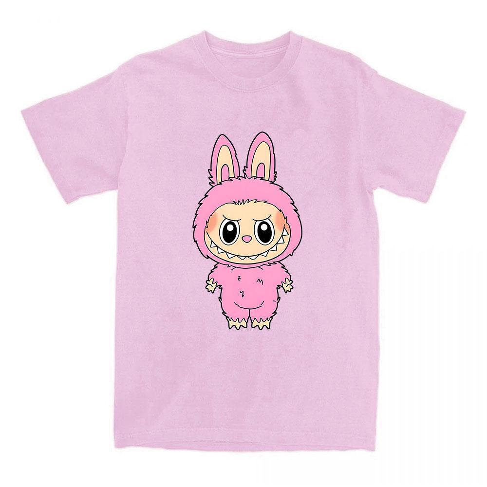 Girls Tees Kawaii Doll Labubu T-shirt 2025 Fashion Cartoon Graphic Tshirts Short Sleeve Cotton Female T Shirts Streetwear Women