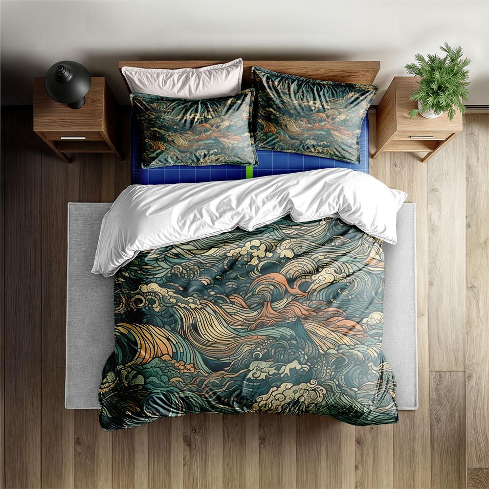Serpent Sea Guildline Duvet Cover Set King Queen Double Full Twin Single Bed Linen Set