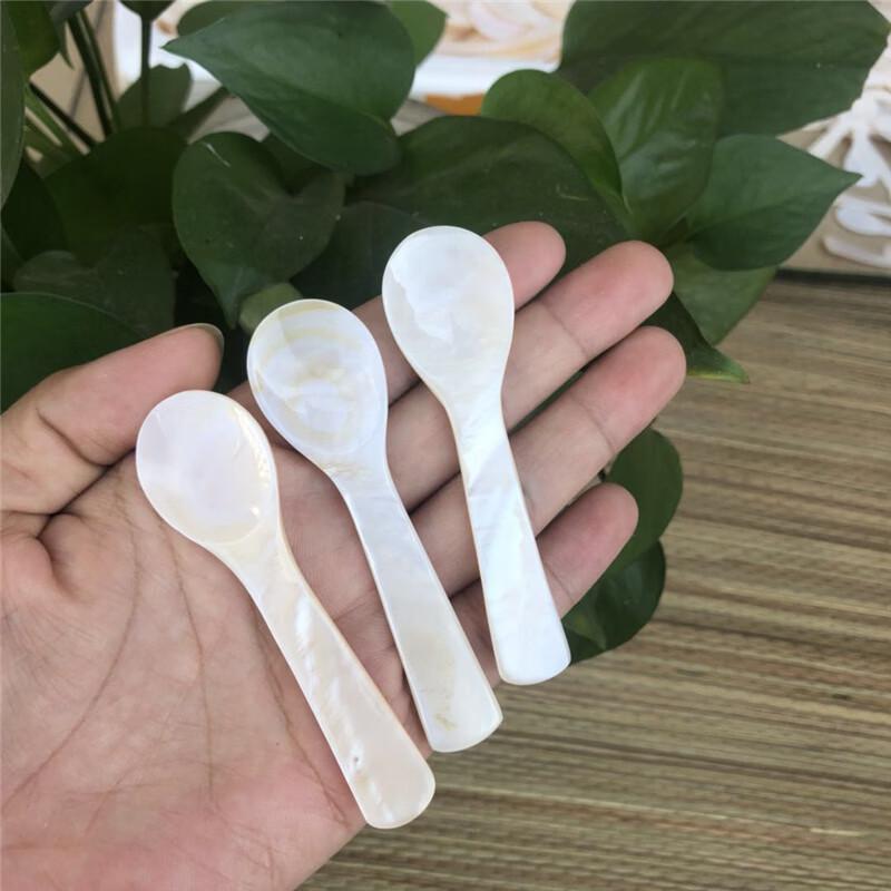 ZISIZ Bamboo Fiber Kids Shell Spoons