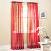 Glass Yarn Sheer Window Valance Curtain Pure Color Bedroom Home Wedding Decor