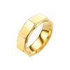 Stylish Polygonal Titanium Steel Ring, Trendy Personalized Couple Ring Jewelry