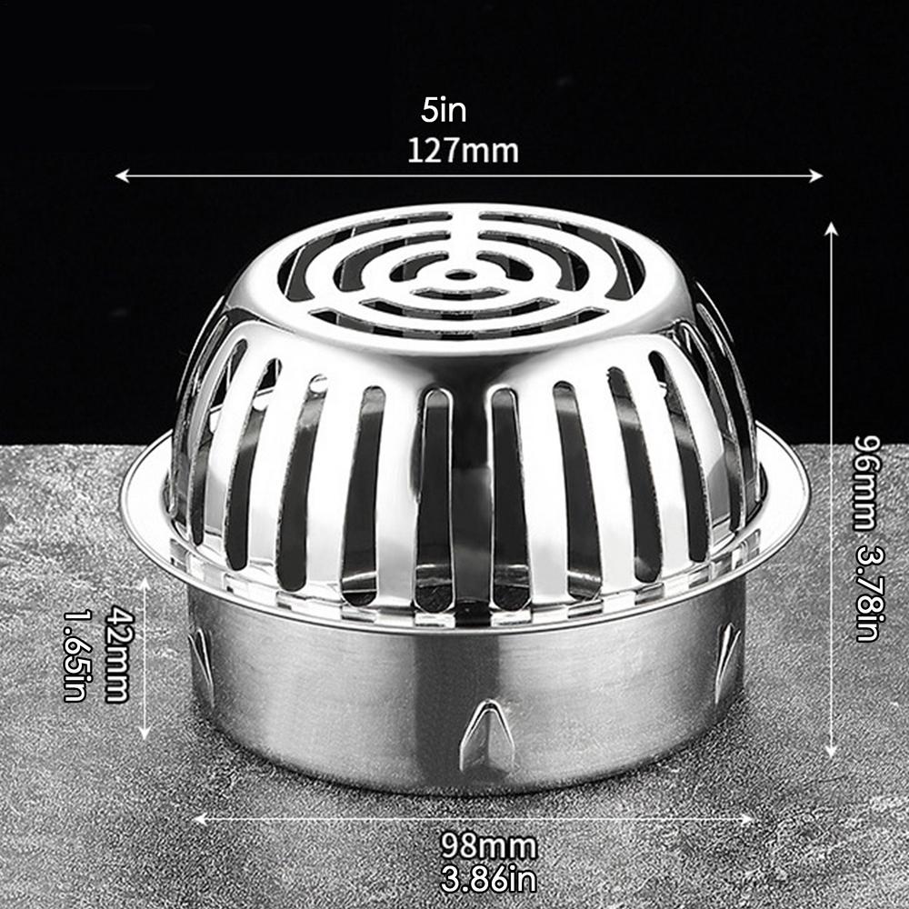 Dome Drain Cover Floor Sink Strainer Dome Hair Catcher Stainless Steel Unclogger for Basements Bathroom Yard Garden Balcony