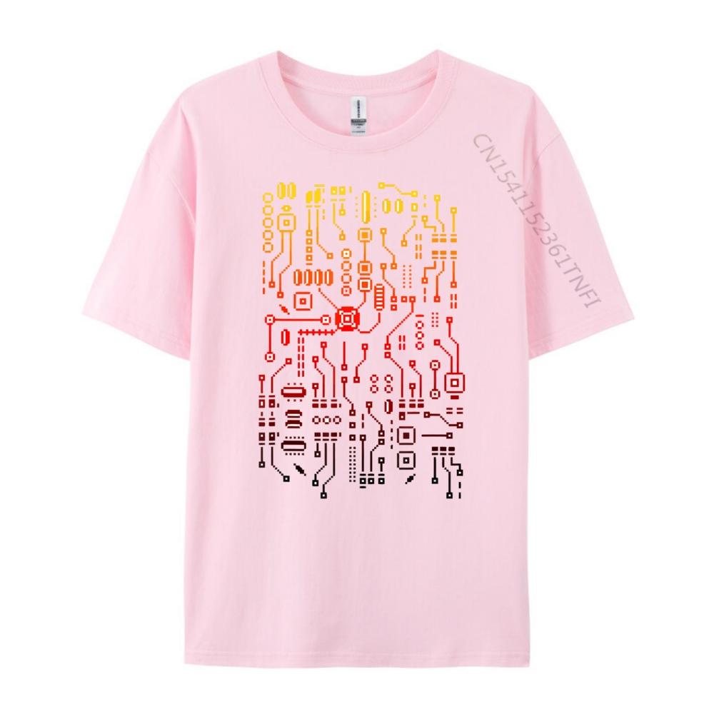 Engineer Computer Circuit Board Engineering Cpu Binary Streetwear Men Short Sleeve Tee Slogan T-shirt