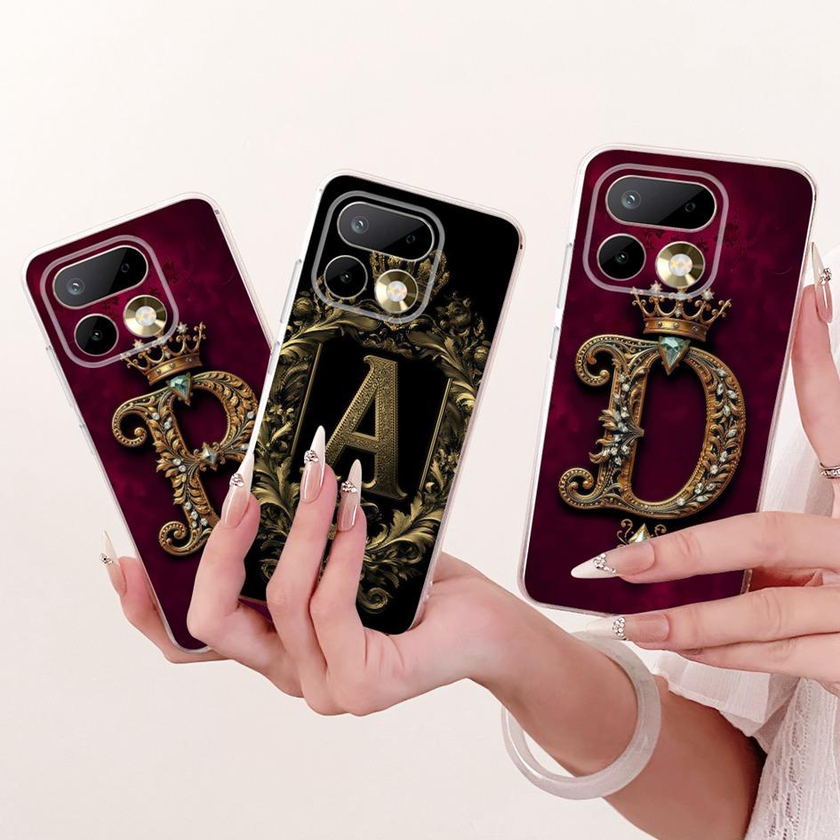 Case For Realme 16 Pro 5G Cover RMX5121 RMX5120 Luxury Initial Letter TPU Soft Silicone Phone Case For Realme 16 Pro+ 2026 Funda