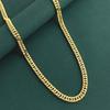 Gold-Plated Copper Double-Buckle Necklace, 6MM, Korean Style, 18-24 Inches