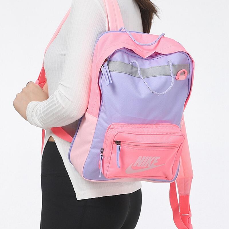 Nike Tanjun Fabric Portable Backpack Women's Pink Blue Multicolor Lightweight Casual BA5927-510