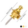 2PCS/Set Guitar Strap Lock Round Head Button Pin Gold Black Silvery 3 Color Available Skidproof Guitar Bass Straplock Button ZYF