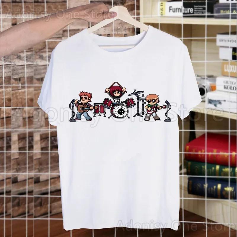 Scott Pilgrim Men's Casual Printing Men's T-shirt High-fashioned Short-sleeved T-shirt Men Shirt T Shirt