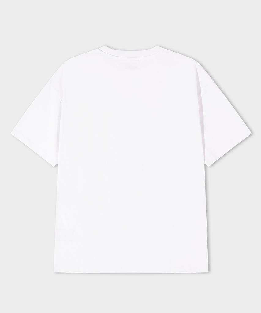 LEMAIN SECOND Basic Logo Print Oversized Short Sleeve T-Shirt [White]